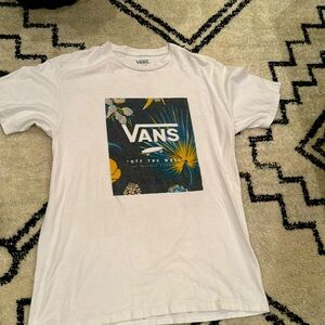 Vans shirt, flour pattern on front